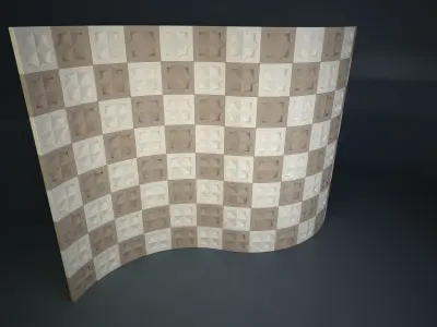09 ARABIC PATTERN WALL Low-poly 3D model