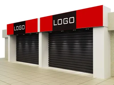  Car service entrance logo sign a615f 3D model