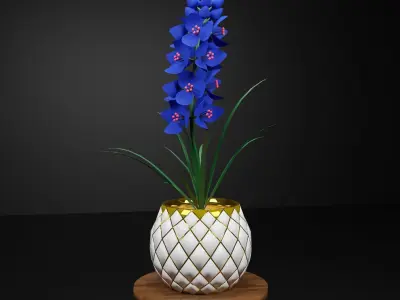 3D FLOWER Low-poly 3D model
