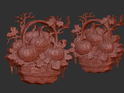 pumpkin basket 3D print model