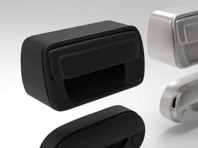 STL printable RC Car Door Handle Kit for Lexan body 3D print model