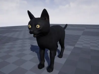 Cat - Bombay Low-poly 3D model
