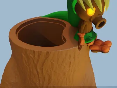 STL DEKU LINK PEN HOLDER - SMALL CHEST 3D print model