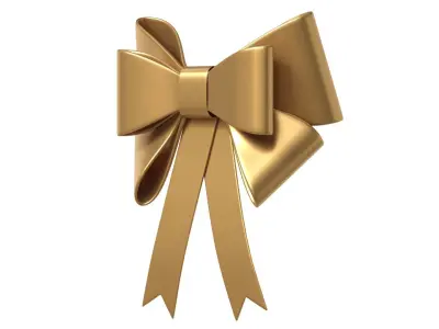 Christmas Bow Ribbon 09 Low-poly 3D model