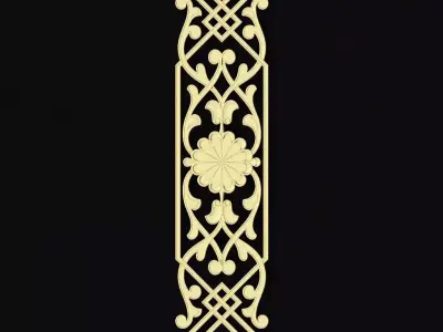 Central decor ornament for furniture 3D model 62