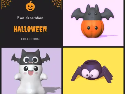 Halloween ghost 3D Model Collection