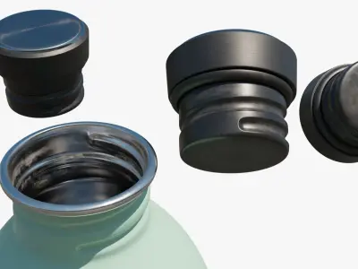 Stainless Steel Water Bottle 3D model buy