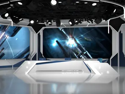 Virtual Studio 25 PBR Low-poly 3D model