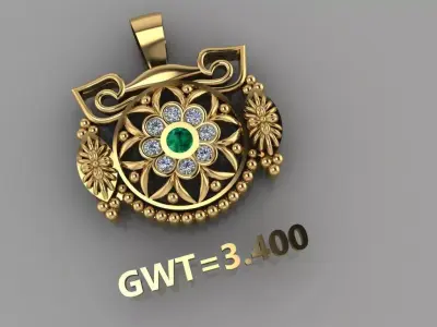 FASION PENDANT 3D model 8