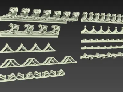 Medieval Gothic Ornaments pack  3D model