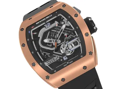 Richard Mille RM 30-01 Luxury Watch 3D model