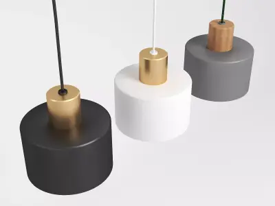 Minimal Lighty Ceiling Light Set Free 3D model