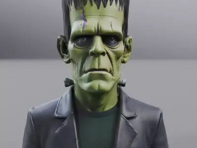 Frankenstein bust 3D model