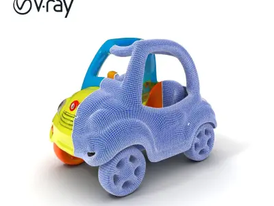 Cartoon Toy Car Model Pack  Vibrant Design for Various Uses Low-poly 3D model