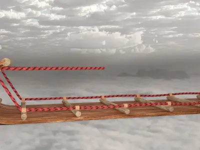 sled christmas  Low-poly 3D model