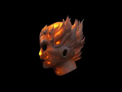 3d Model Fire Elemental Antihero 3D model