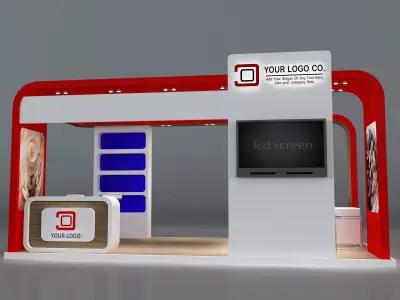 Booth Exhibition Stand a321 3D model