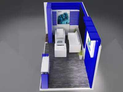  Booth Exhibition Stand a258c 3D model