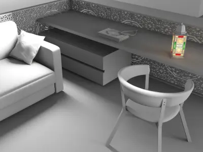 simple living room  3D model