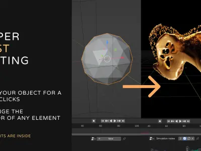 Blender 3D satisfying animation geometry node - Template 3D model