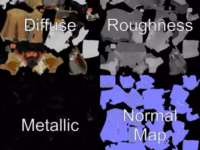 Elegant Ringmaster Costume model pack Low-poly 3D model