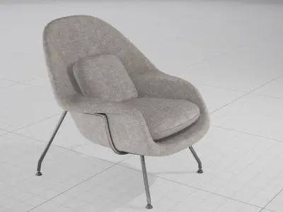 Eero S Womb Chair UE4 Low-poly 3D model