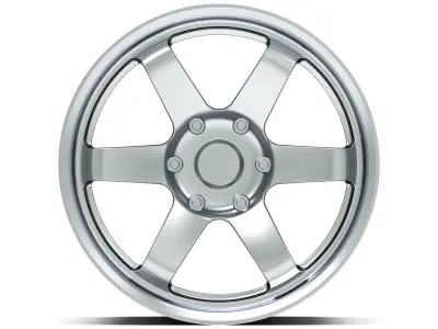 Volk Rays TE37 Progressive 3D Print 1-24 Scale 3D print model