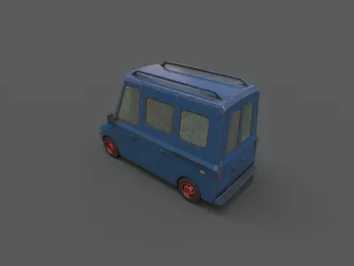  Van Stylized Low-poly 3D model