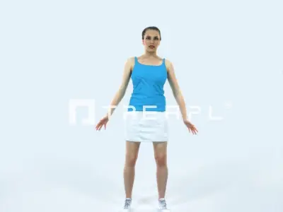 Dream I Animated Rigged Sports Woman Low-poly 3D model