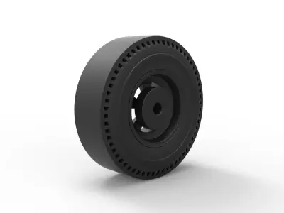 Rear wheel of old school dragster 3D print model
