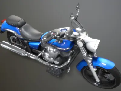 Yamaha Midnight motorcycle Low-poly 3D model