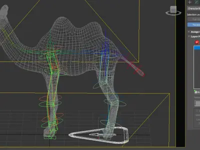 camel  rig  high-poly  textured 3d model 3D model