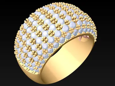 Diamond Ring - Womens Rings - N816454 3D print model