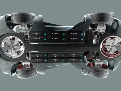 2022 TESLA  HOVERCRAFT  ROADRACER Low-poly 3D model