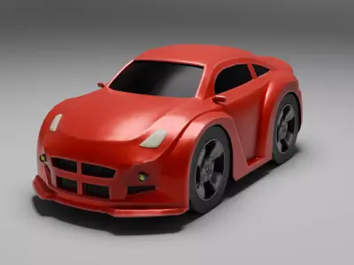 Cartoon SportCar 3D Low-poly 3D model