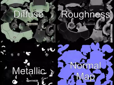 Mint Bubble Car model pack Low-poly 3D model