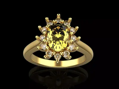 Engagement ring model 477 3D print model