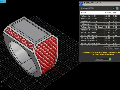 Signet ring model 1021 3D print model