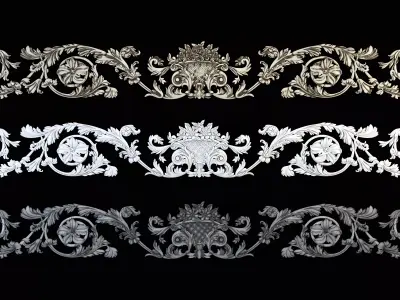 Cartouche decor 3D print model