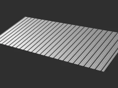 Metal sheet roofing 2401 3D model