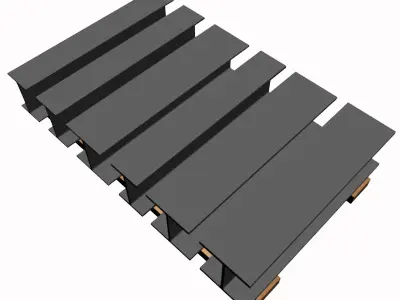 W6 Wide Flange Beam 3D model