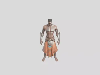 Full Body A-Pose Man Model Low-poly 3D model
