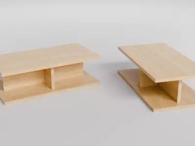 Coffee Table 03 Low-poly 3D model