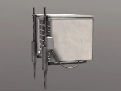 Realistic Industrial Air Conditioning Outdoor Unit 3D Model  Low-poly 3D model