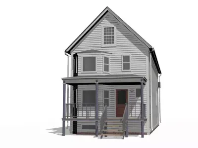 House Low-poly 3D model 10