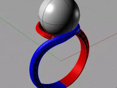 Ring perl anello perla thaiti 3D print model AP06 3D print model