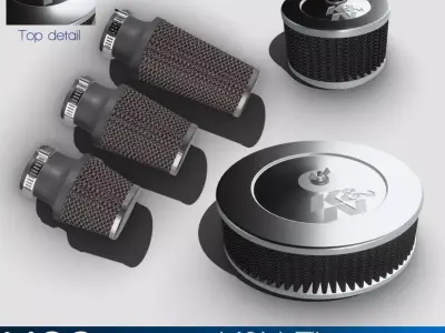 Air filter set x5 pieces 3D print model