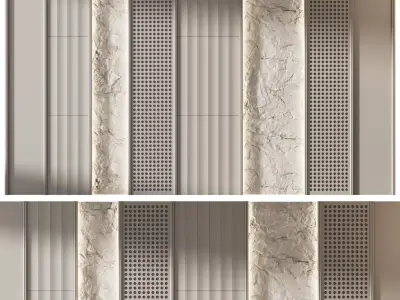  Decorative V82 Wall Panels 3D model