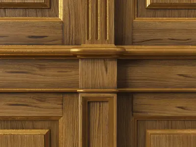 Wooden panel 01 05 3D model