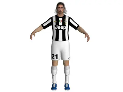 Football Player 03 Low-poly 3D model